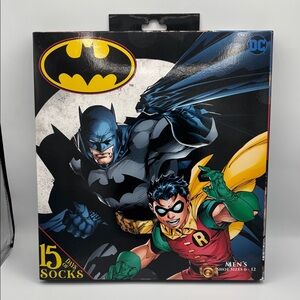 DC Batman and Robin Graphic Socks 15 Days of Socks Advent Gift